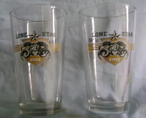 2 Lone Star Bock Bier Neu 16 Unzen Pint ( 2 ) Gläser .. Ram Logo . Texas Brewer - Bild 1 von 1