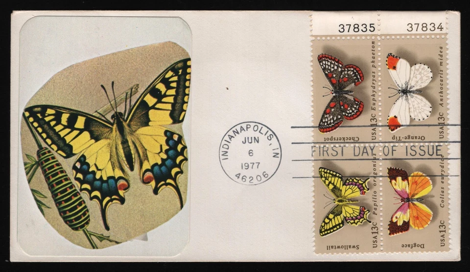 #1715a 13c Butterflies, Photo Cachet FDC **ANY 5=FREE SHIPPING** - Image 1 of 1