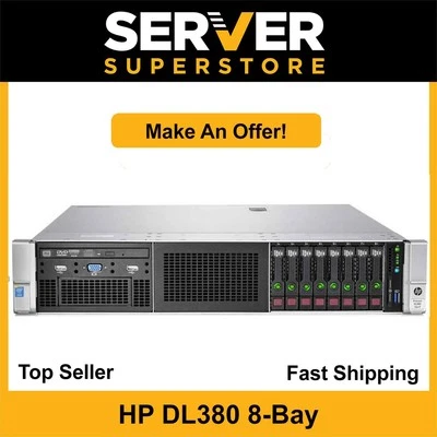 HP ProLiant DL380 G9 Server 2x E5-2698 V4 = 40 Cores P440ar 32GB RAM 2x trays - Image 1 of 4