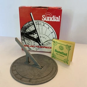 Sundial Solar Timepiece With Tags! Vintage Made In USA - Picture 1 of 4
