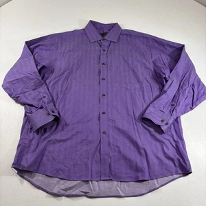 Donald J. Trump Signature Collection Non Iron Shirt Purple Mens 17.5 34/35 Reg - Picture 1 of 8