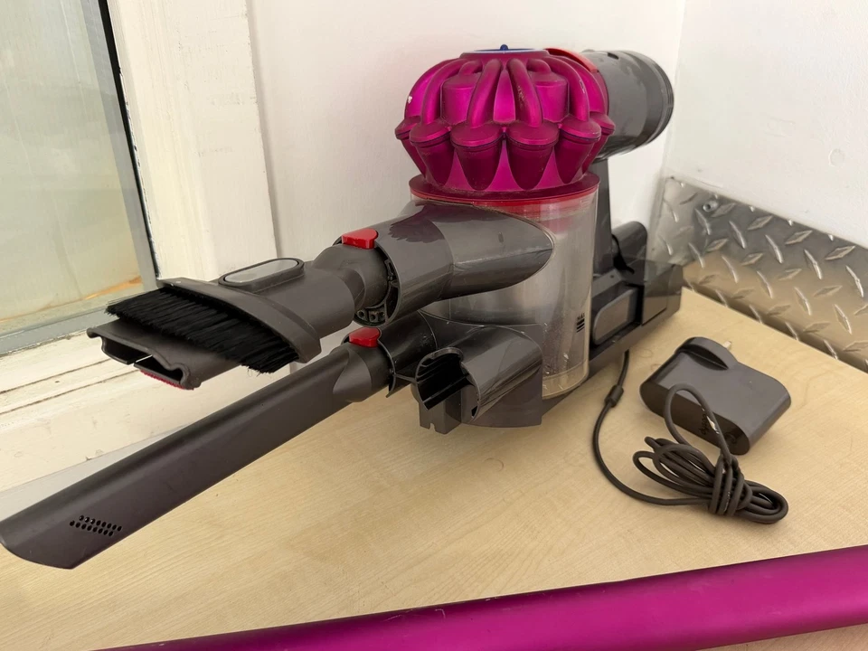 Dyson Cordless Vacuum Cleaner Grey Pink Handheld Bagless with Charger - Image 1 of 4