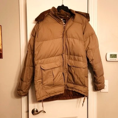 Outerwear From Sears Brown & Tan Puffer Winter Coat Size L - Image 1 of 4
