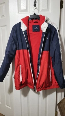 U.S. Polo Assn. Parka forrada Sherpa para hombre 2xl cremallera completa con capucha Foto 1 de 4