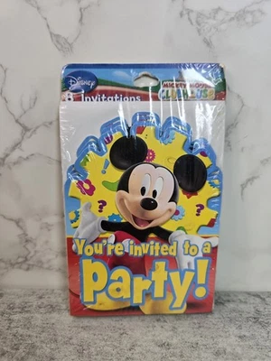 New Vintage Disney Mickey Mouse Clubhouse Party Invitations Pack of 8 Hallmark - Image 1 of 4