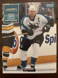 Owen Nolan 8.5x11" San Jose Sharks 2000 Limited Edition Game Day Players Card - Picture 1 of 2