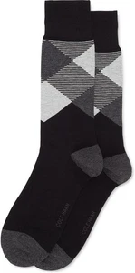 Nuevos calcetines de vestir para hombre Cole Haan negros grises mezcla de algodón argyle 7-12 - Imagen 1 de 2