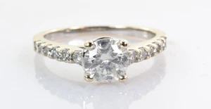 Diamant Verlobungsring 14 Karat Weißgold 1,30 Karat Größe 8,5 - Bild 1 von 6