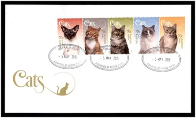2015 First Day Cover FDC Australia - Cats - Stamps Set - Image 1 of 4