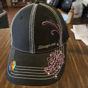 Snap-On Tools Vintage NWT Ladies Trucker Hat Black& Purple Design Rare - Picture 1 of 6