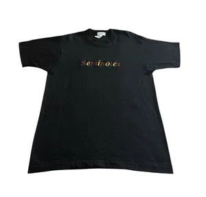 Vintage 90s FSU Seminoles Embroidered Graphic Black Short Sleeve T Shirt Size L - Bild 1 von 5