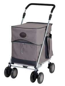 GENUINE Sholley - BURLINGTON DELUXE Folding Shopping Trolley & Pushable Aid for - Picture 1 of 8