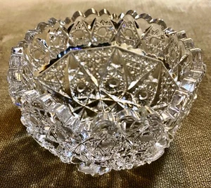 Amazing American Brilliant Cut Glass Candy Dish 4” x 2.5” - Picture 1 of 3