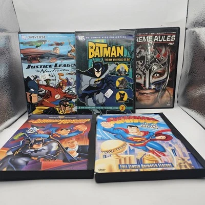 kids dvd collection, batman, superman, justice league animated movies, wwe, etc - Image 1 of 4