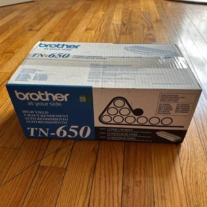 Brother TN-650 High Yield Black Toner Cartridge OEM Genuine - NEW SEALED - Afbeelding 1 van 3