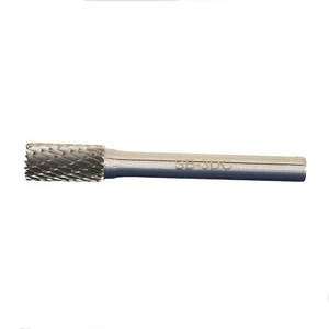 TEMO SB-3 Double Cut CARBIDE ROTARY BURR FILE 3/8" Cylind End, 1/4"D 2"L Shank - Picture 1 of 4