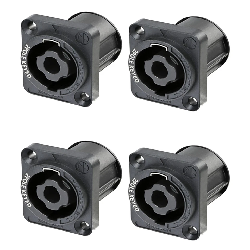 4 x Neutrik NL2MPXX Speakon Conector 2 Pole Speakon Socket Speakon Chassis D Ser