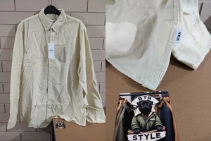 Wax London BAMPTON Cotton Babycord Shirt(CREAM)22"PTP(XL) RRP £80 - Picture 1 of 11