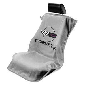 Seat Armour Front Car Seat Cover For Chevrolet Corvette C4 - Grey Terry Cloth - Foto 1 di 1