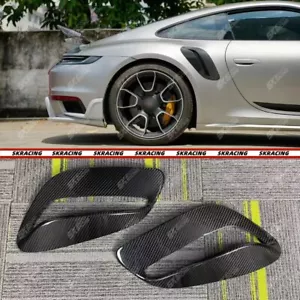 Fits Porsche 911 992 Turbo S 2021-2024 Carbon Fiber Side Air Fender Vent Cover - Picture 1 of 14