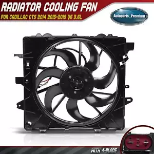 Radiator Fan w/ Brushless Motor Assembly for Cadillac CTS 2014-2019 3.6L Turbo - Bild 1 von 10