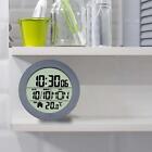 14.6cm Digital Bathroom Wall Clock with Suction Cup Sturdy for Vanity Mirror