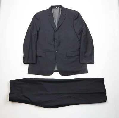 Vtg 90s Streetwear Mens 46R Super 140s Wool Cashmere 2 Piece Wedding Suit Gray - Image 1 of 4