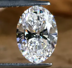 Loser CVD Diamant 5,30 ct oval, Farbe D, 10 x 12 mm, Reinheit IF, zertifiziert - Bild 1 von 6
