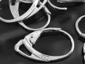 925 Stamped Silver Coated Leverback Jewellery Finding Practice Hooks DIY - Imagen 1 de 5