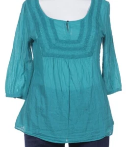 ESPRIT Langarmshirt Damen Grün Long Shirt Bluse Tunika Gr. 42 40 M Hippie Boho - Bild 1 von 3