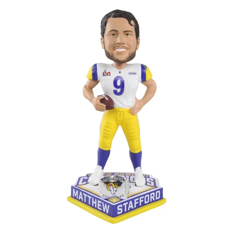 Los Angeles Rams #9 Matthew Stafford Super Bowl LVI Champions  8" Bobblehead Cover