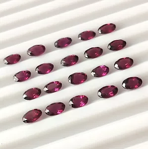 Rhodolite Garnet 4X6 mm Oval Cut Faceted Purple Color Natural Gemstone 20 Pieces - Picture 1 of 5