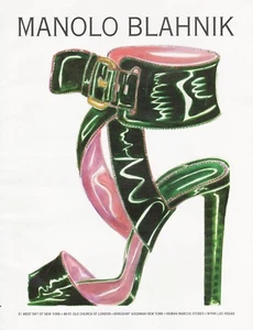 2007 Original MANOLO BLAHNIK Mujer Moda Zapatos Accesorios Anuncio Impreso - Imagen 1 de 1
