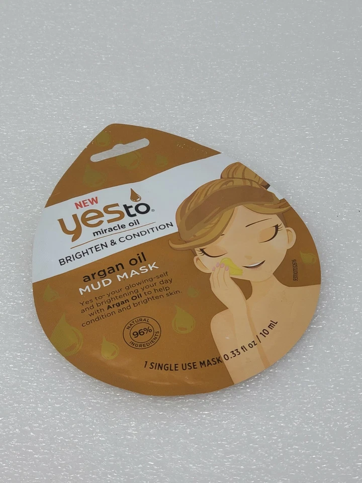 Máscara de barro Yes To Miracle Oil ilumina y acondiciona aceite de argán 0,33 oz  Foto 1 de 1
