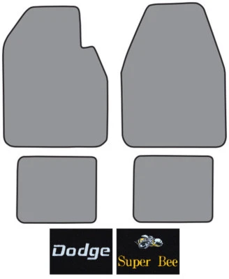 1968-1970 Dodge Coronet Super Bee Automatic Loop Carpet Logo Floor Mat 4pc — 第 1/2 张图片