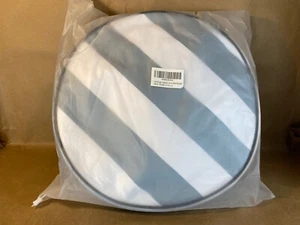 Toy Storage Organizer with Play Mat NEW Grey & White Striped Collapsible compact - Picture 1 of 5