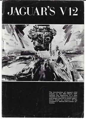 Jaguar V12 motor de 5,3 litros 1971 mercado del Reino Unido plegable folleto de ventas tipo E Foto 1 de 2