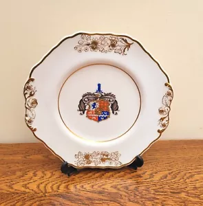 Spode Felspar Porcelain Armorial Plate Coloured Enamel Coat of Arms, c1815 (2) - Picture 1 of 7