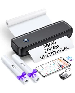 Portable Bluetooth Thermal Printer A80 Compatible with iOS, Android & Laptop - Picture 1 of 14