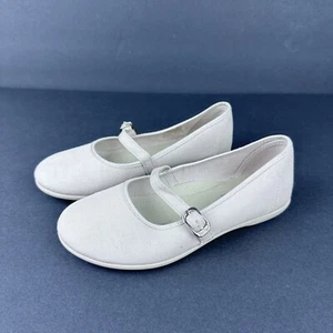 Zapatos de vestir Batilas para niñas beige crema correa plana talla 13,5 usados en excelente estado - Imagen 1 de 8