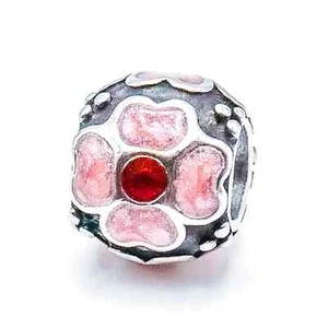 Authentic PANDORA Pink Daisy Charm 925 ALE Sterling Silver And Enamel Flower - Picture 1 of 4