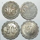 Lot de 2 monnaies de 50 centimes SIGP 1920 Mauritanie Alu ( 007)