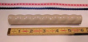 1pc. Taupe Mist - Brown Ceramic Sizzle Liner Rope Tile 3/4" X 6" American Olean - Picture 1 of 11