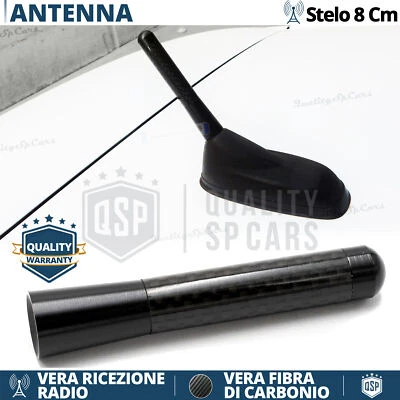Antenna Corta 8cm Fibra Carbonio PER Suzuki Vitara-Gran VERO Segnale RADIO AM-FM - Immagine 1 di 4
