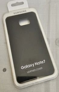 Genuine Official Samsung Galaxy Note 7 FE Leather Case Cover Black - Picture 1 of 2