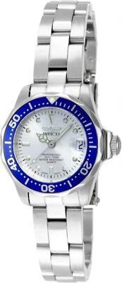 Invicta 14125 Mini pro Diver Data Blu Lunetta Acciaio Inox Orologio da Donna - Immagine 1 di 4