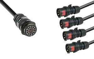 DG Systems - spider Socapex F a 4 spine CEE 16A 4P Made in Italy - Imagen 1 de 2