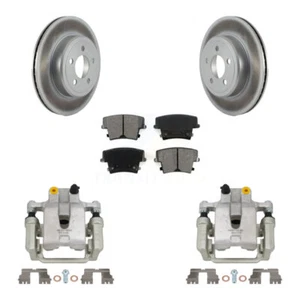 Disc Brake Caliper Coat Rotors Semi-Metallic Pad Rear Kit For Chrysler 300 Dodge - Picture 1 of 7