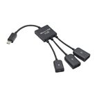 Type-C USB Adapter OTG Cable USB 2.0 Male To Micro Female Adapter USB HUB 3 in 1