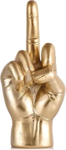 Gold Decor Gesture Hand Finger Sculpture Home Gift for Familys & Friends - Picture 1 of 6